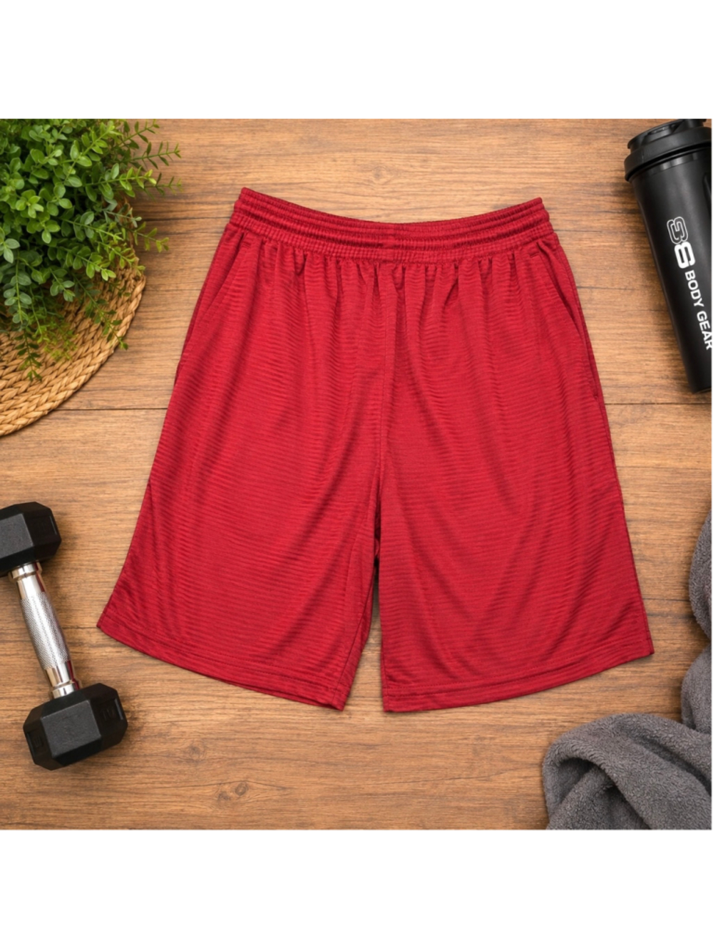 Men's brg Athletic Shorts Size L Red